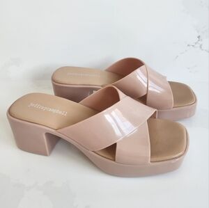 Jeffrey Campbell Bubblegum Platform Slide Sandals Nude Size 7